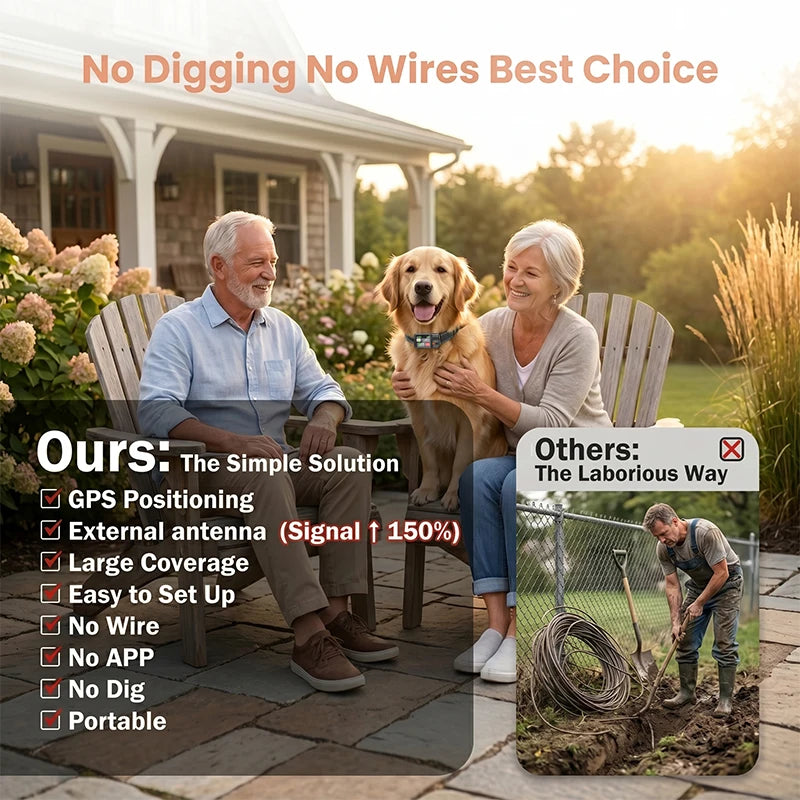 Wireless GPS Dog Fence Waterproof Collar System