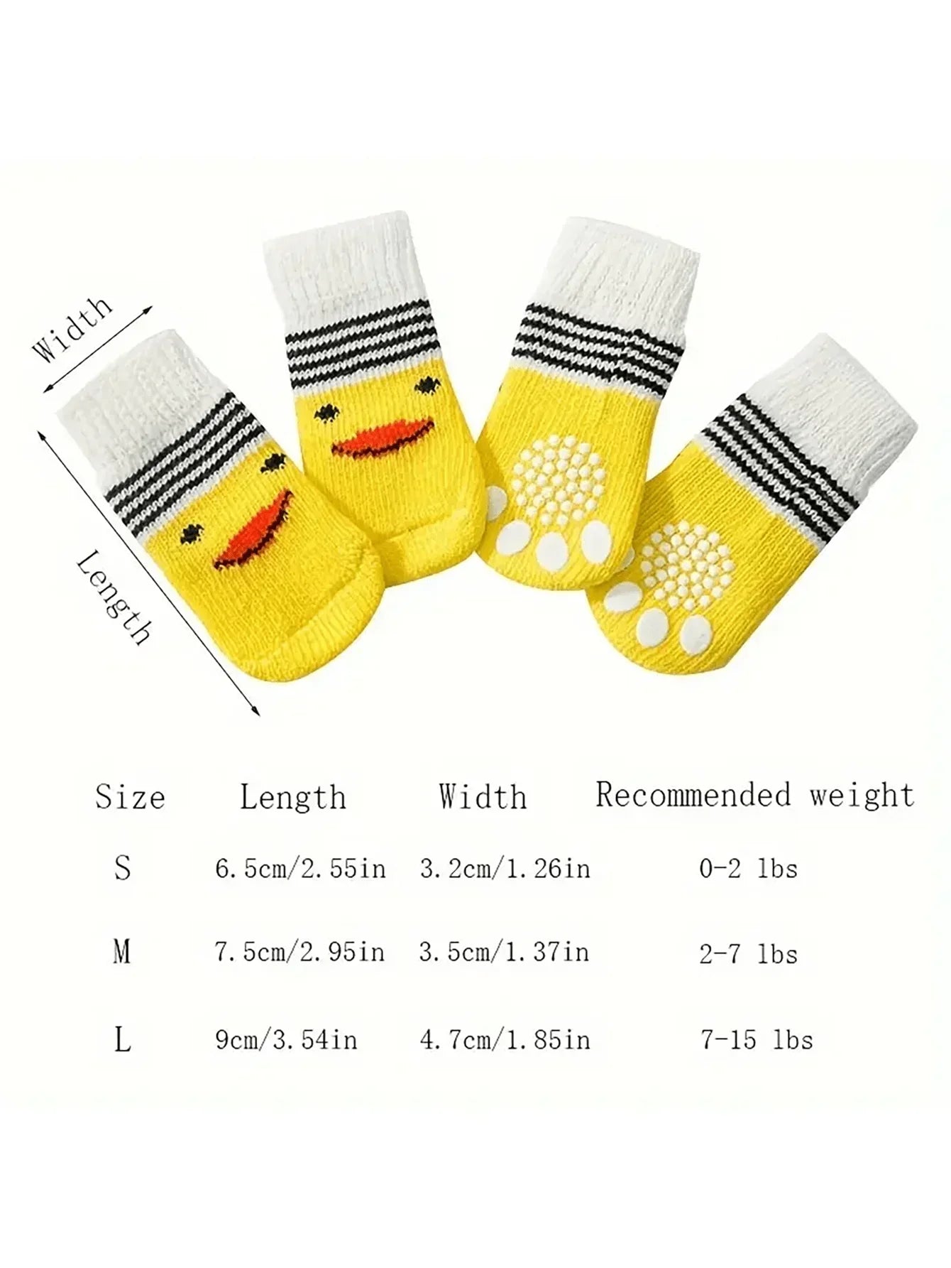 Cartoon Smiling Pet Socks Non Slip For Dogs And Cats