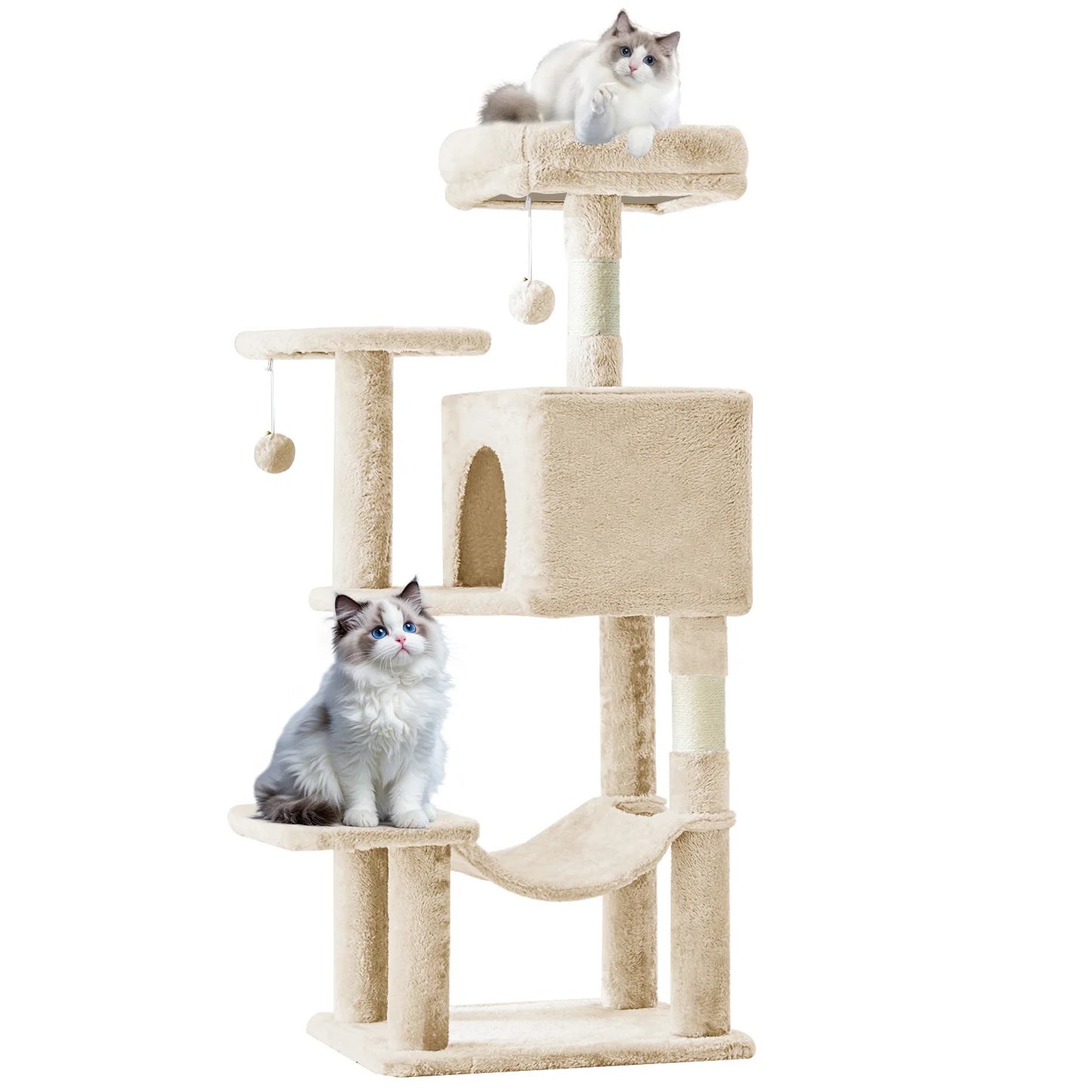 MCQ Cat Tree Tower With Natural Sisal Scratching Posts