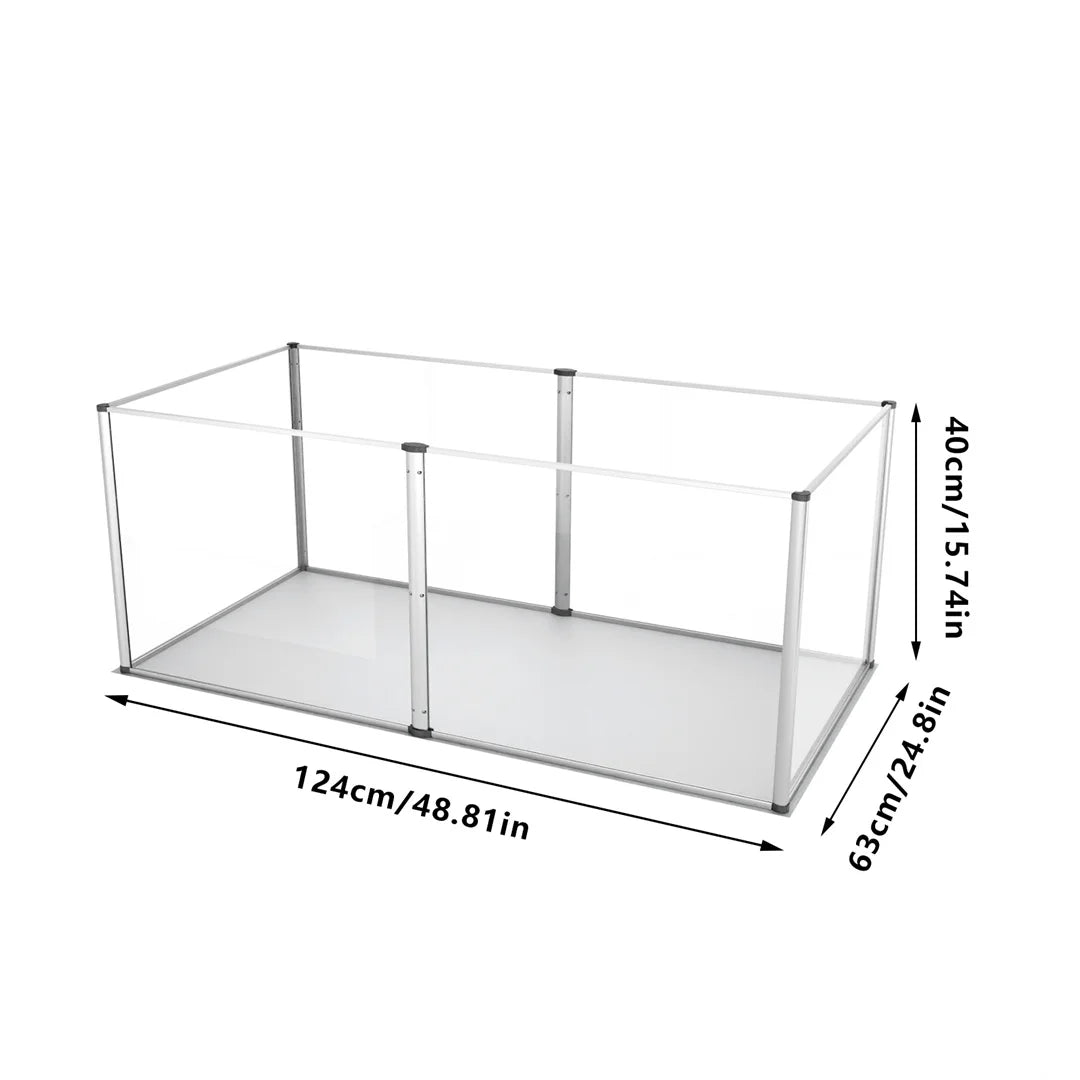 BINGOPAW Acrylic Pet Playpen With Waterproof Floor Pad
